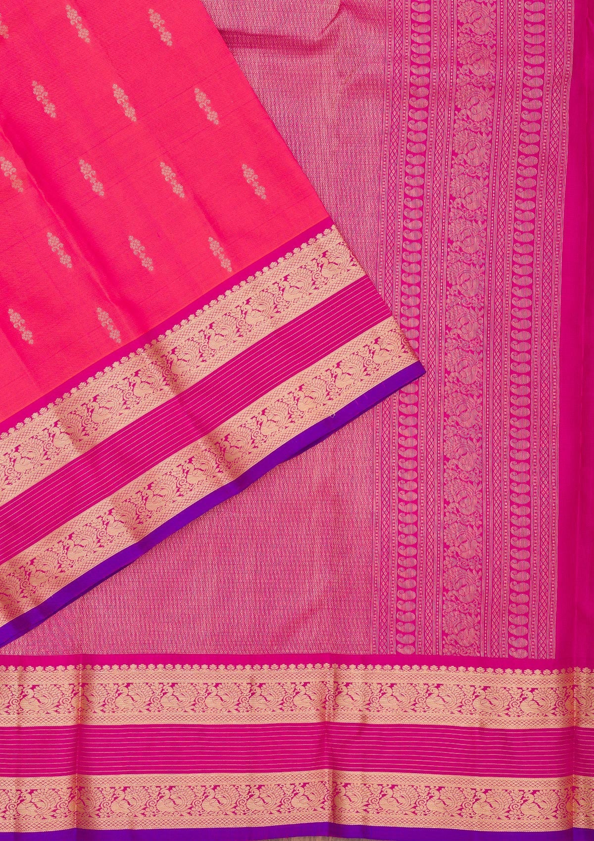 Pink Zariwork Pure Silk Saree-Koskii