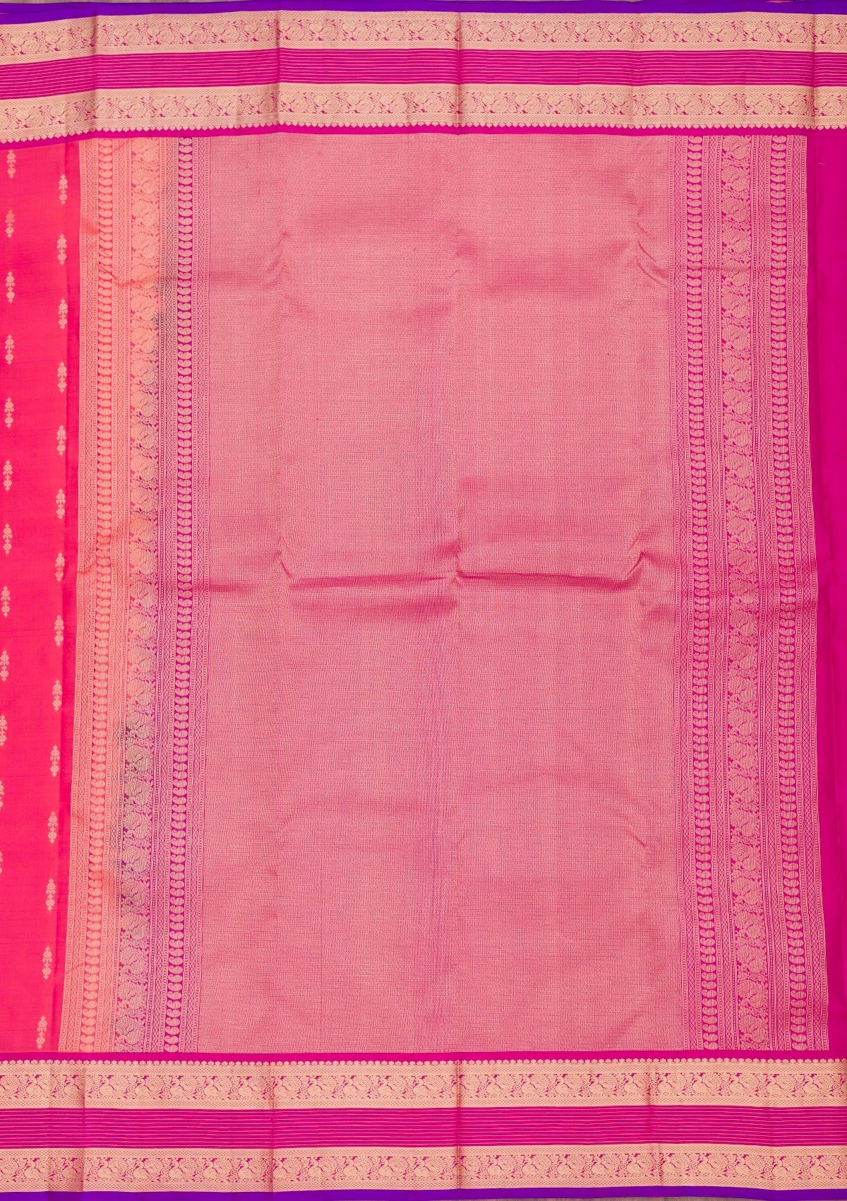 Pink Zariwork Pure Silk Saree-Koskii