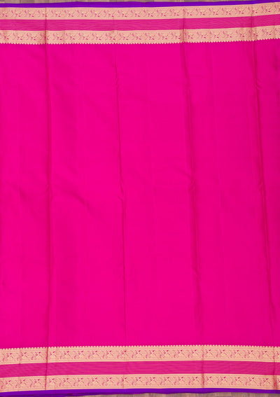Pink Zariwork Pure Silk Saree-Koskii