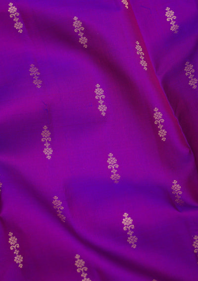 Purple Zariwork Pure Silk Saree-Koskii