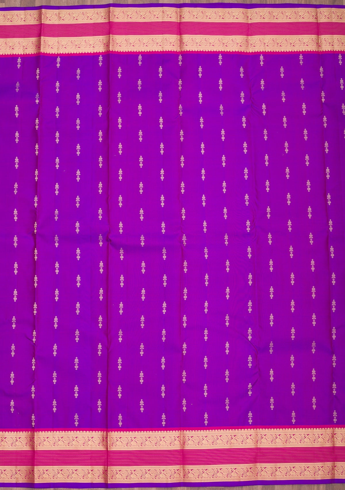 Purple Zariwork Pure Silk Saree-Koskii