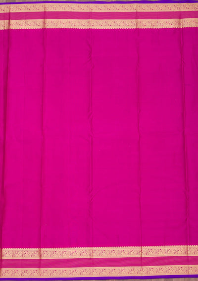 Purple Zariwork Pure Silk Saree-Koskii