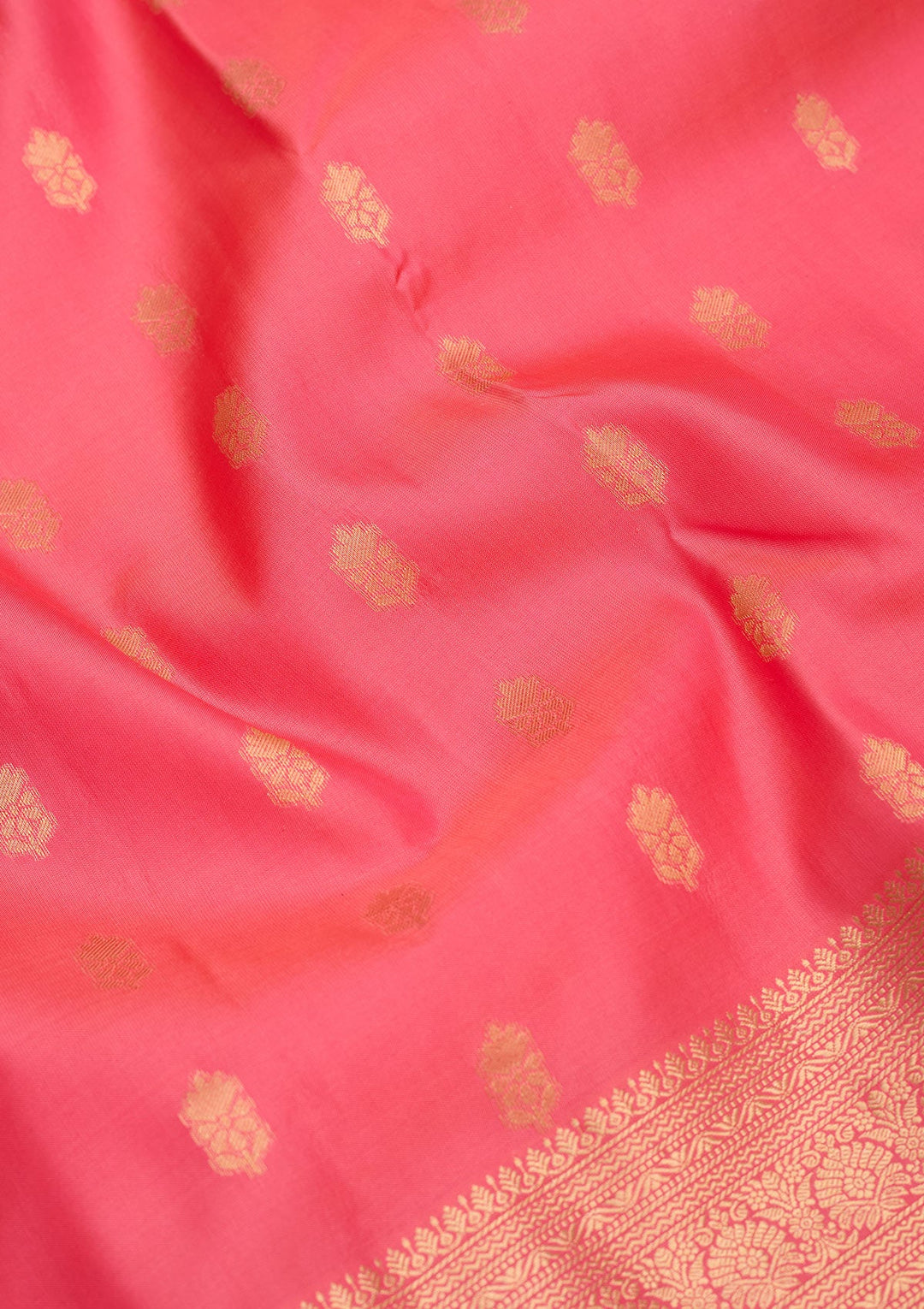 Pink Zariwork Pure Silk Saree-Koskii