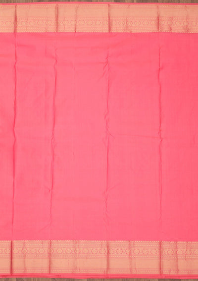 Pink Zariwork Pure Silk Saree-Koskii