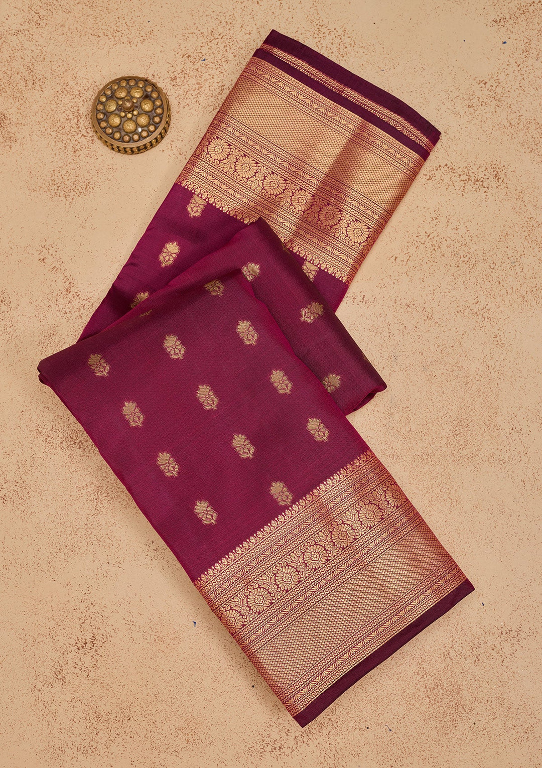 Purple Zariwork Pure Silk Saree-Koskii