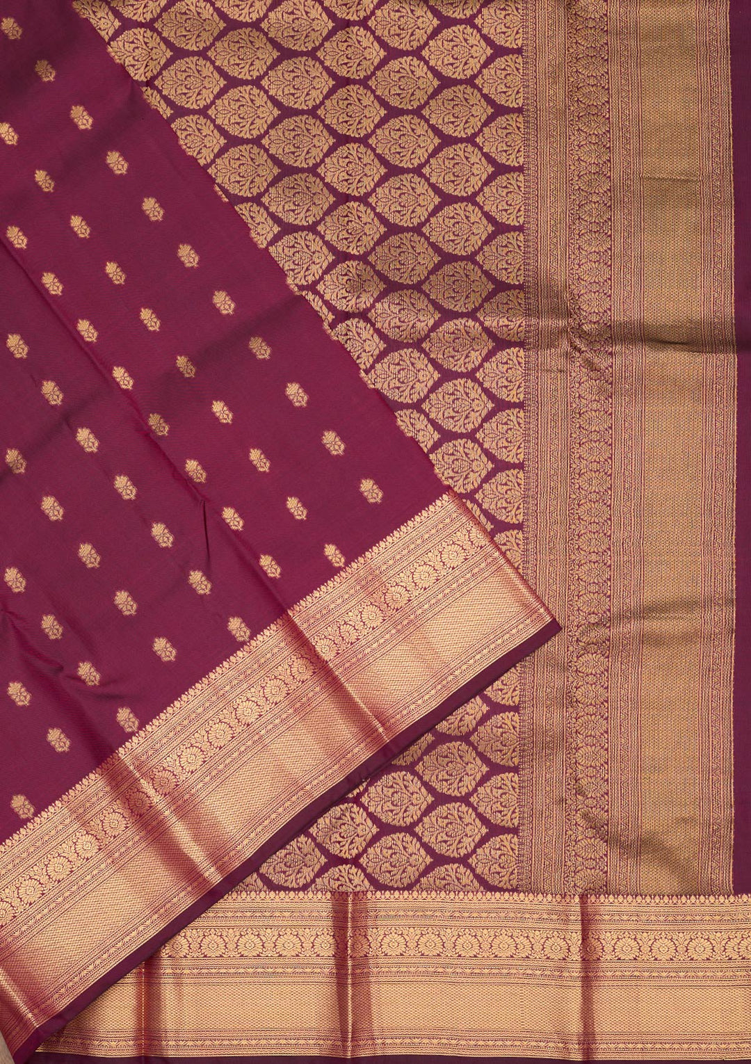 Purple Zariwork Pure Silk Saree-Koskii