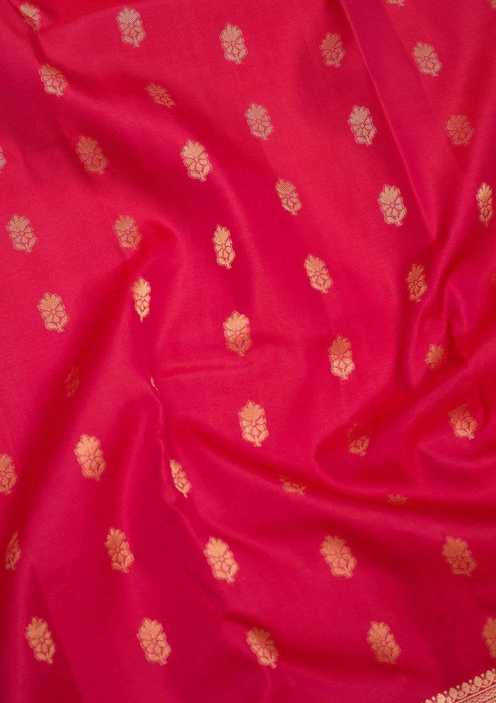 Rani Pink Zariwork Pure Silk Saree-Koskii
