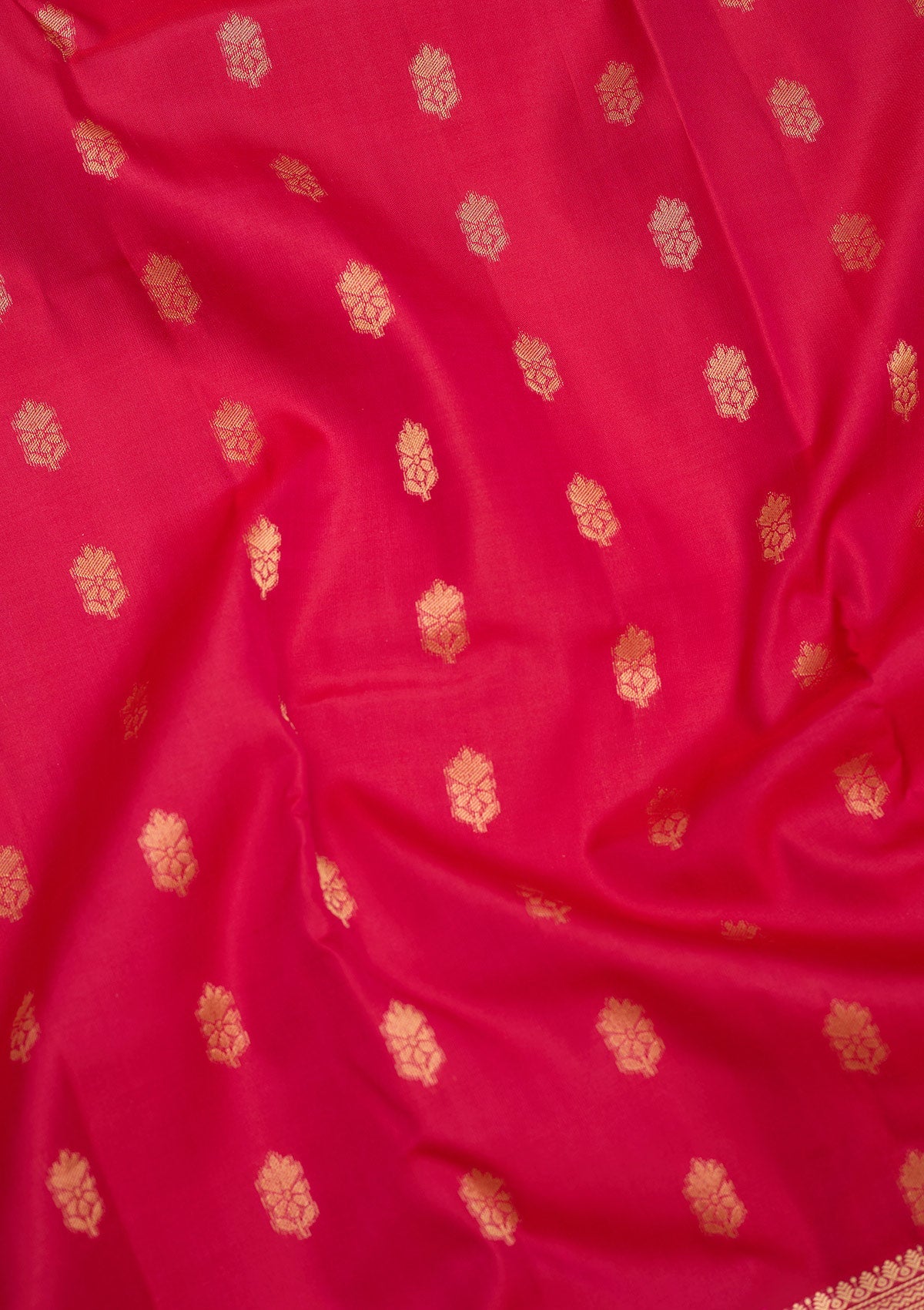 Rani Pink Zariwork Pure Silk Saree-Koskii