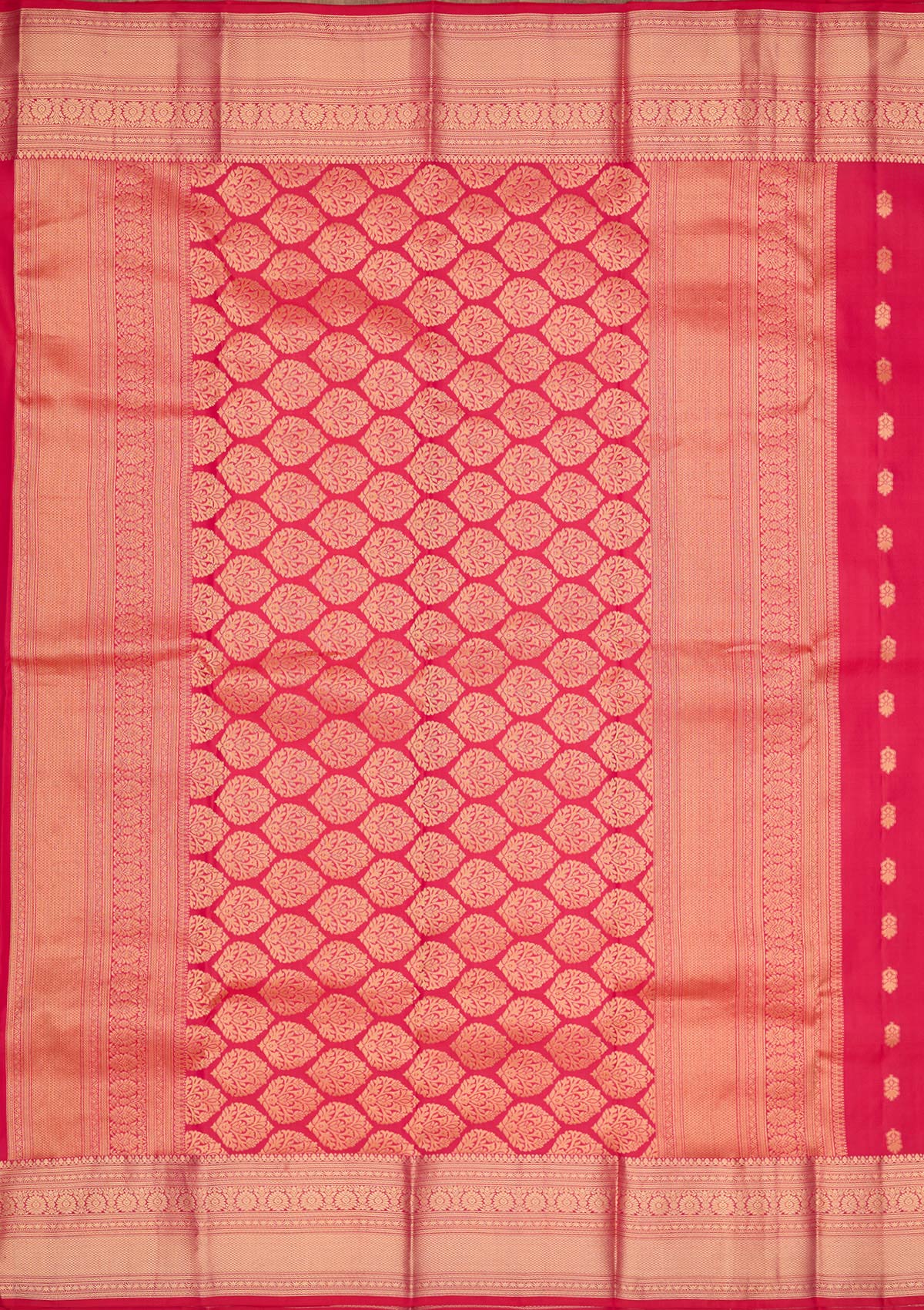 Rani Pink Zariwork Pure Silk Saree-Koskii
