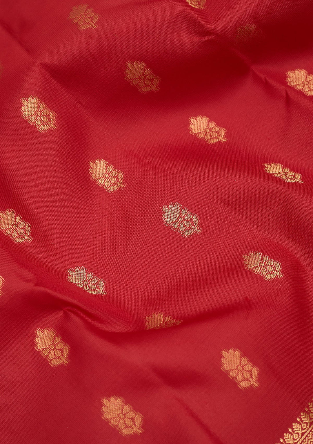 Red Zariwork Pure Silk Saree-Koskii
