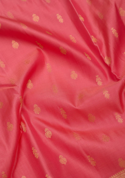 Pink Zariwork Pure Silk Saree-Koskii