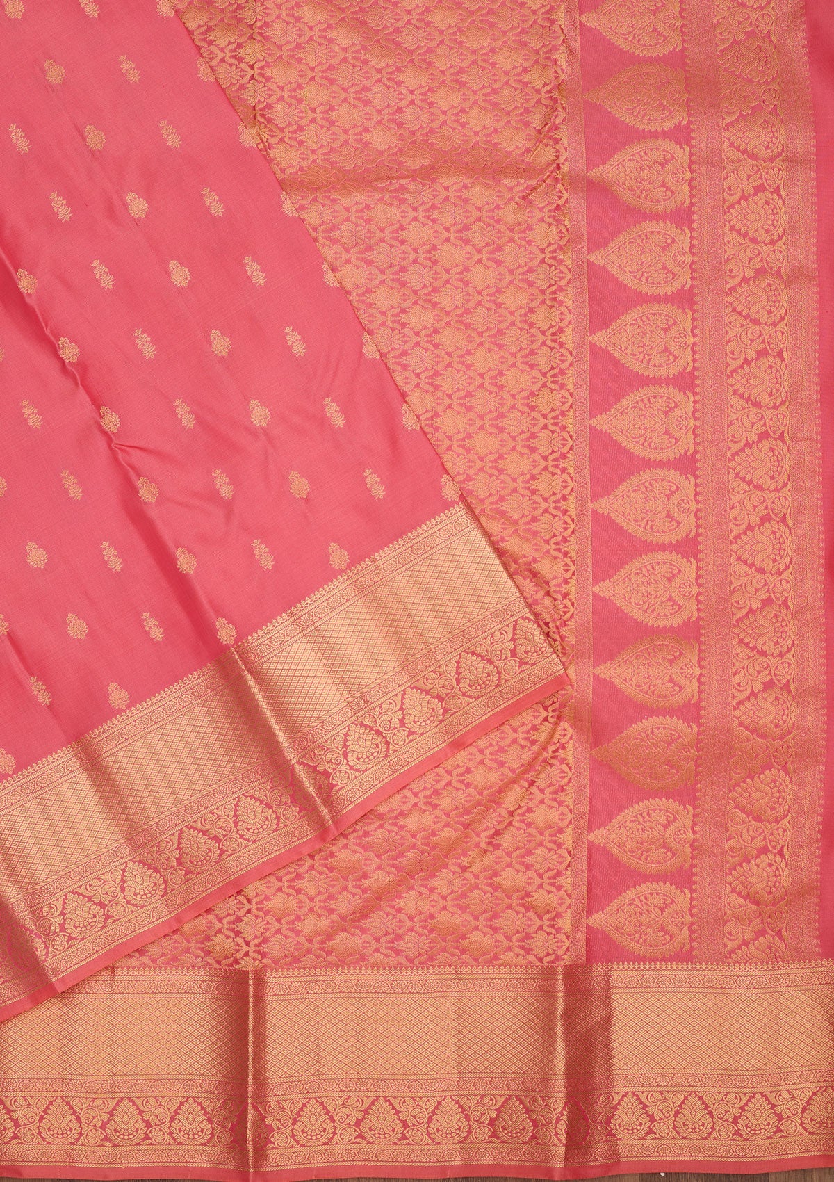 Pink Zariwork Pure Silk Saree-Koskii