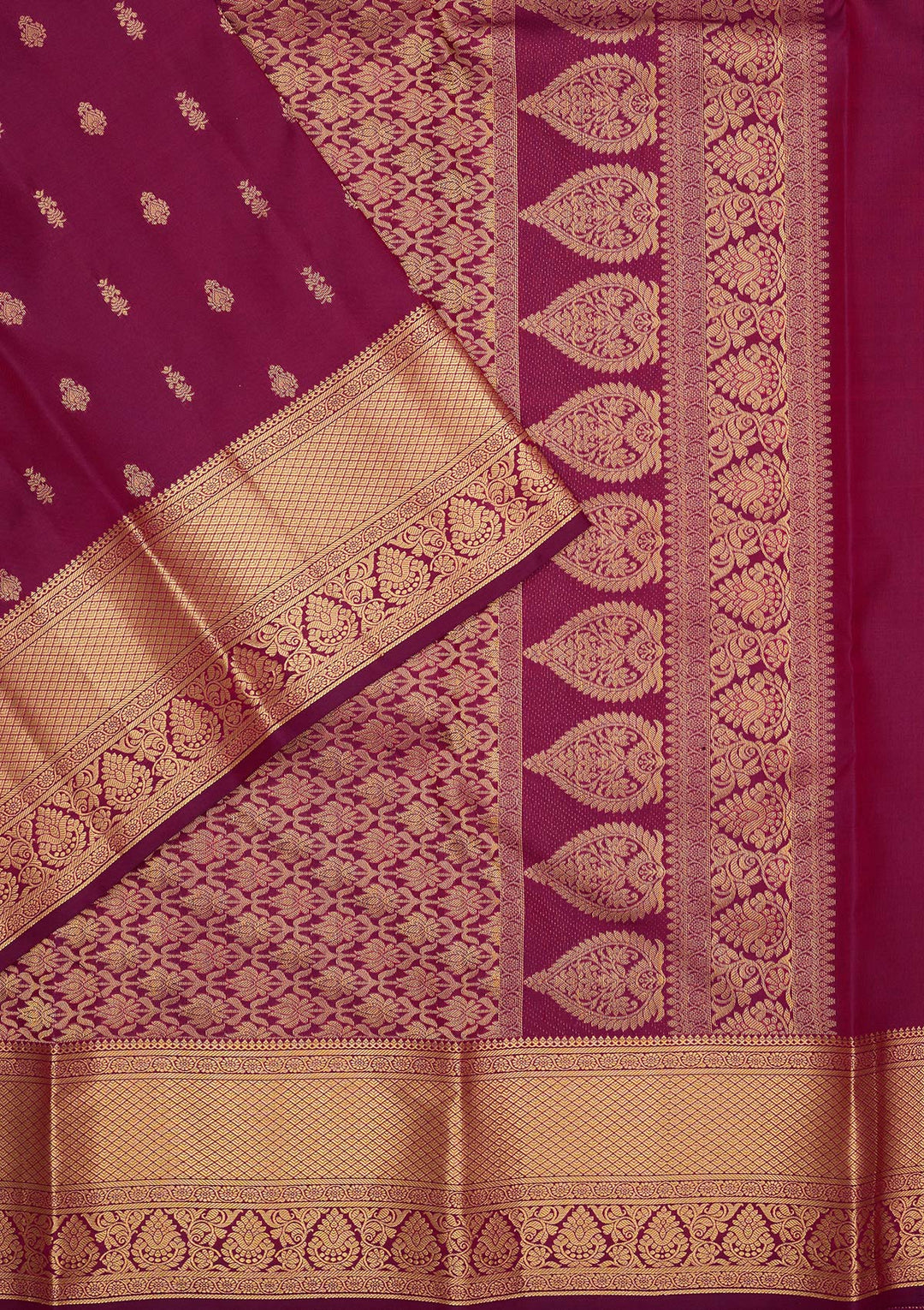 Purple Zariwork Pure Silk Saree-Koskii