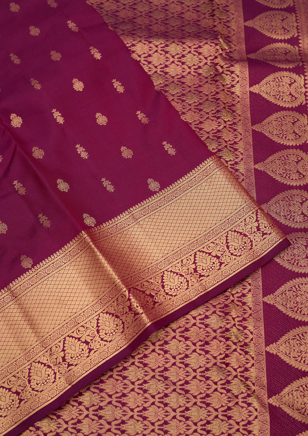 Purple Zariwork Pure Silk Saree-Koskii