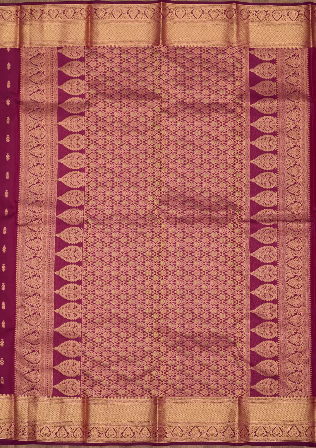 Purple Zariwork Pure Silk Saree-Koskii
