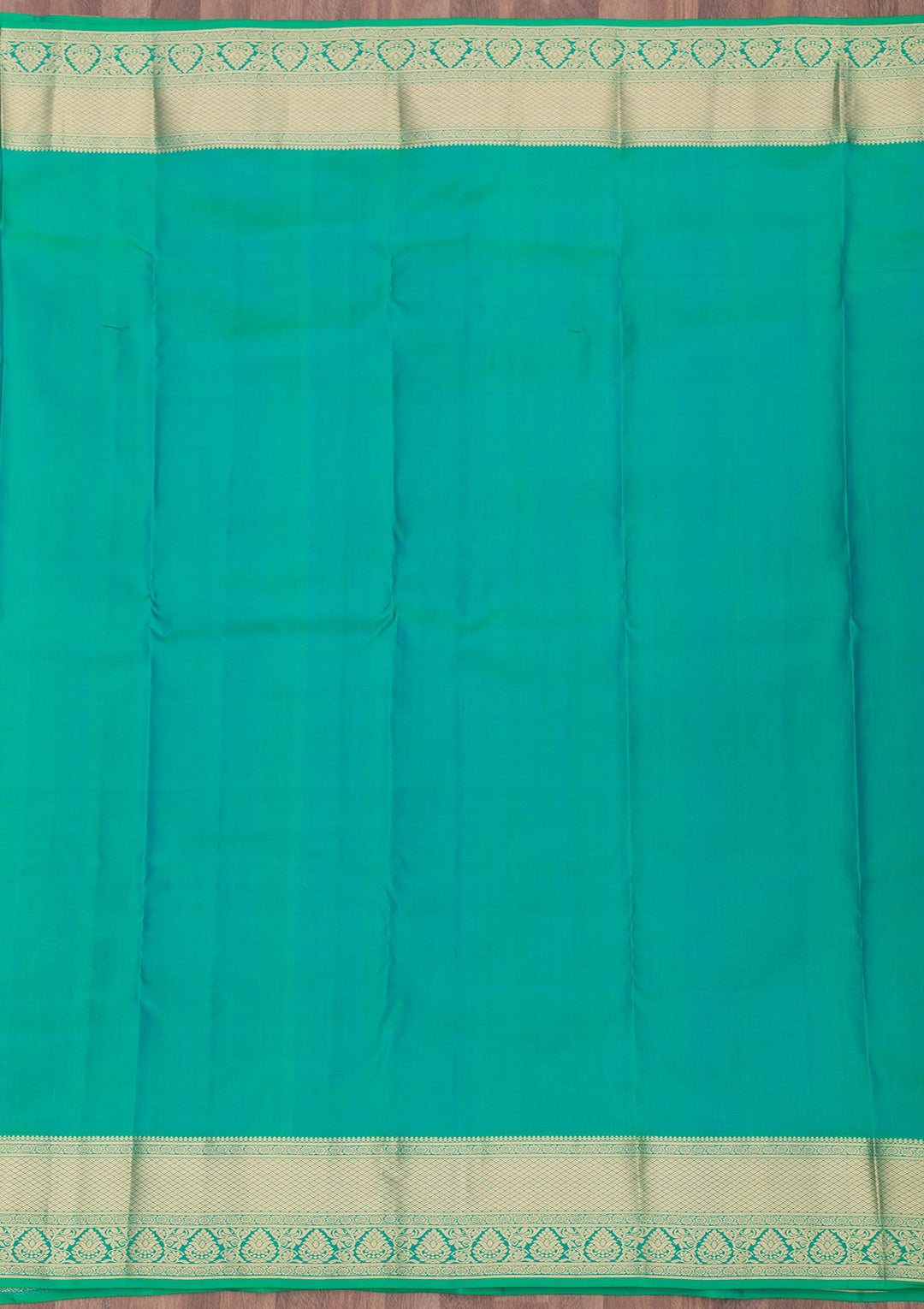 Rama Green Zariwork Pure Silk Saree-Koskii