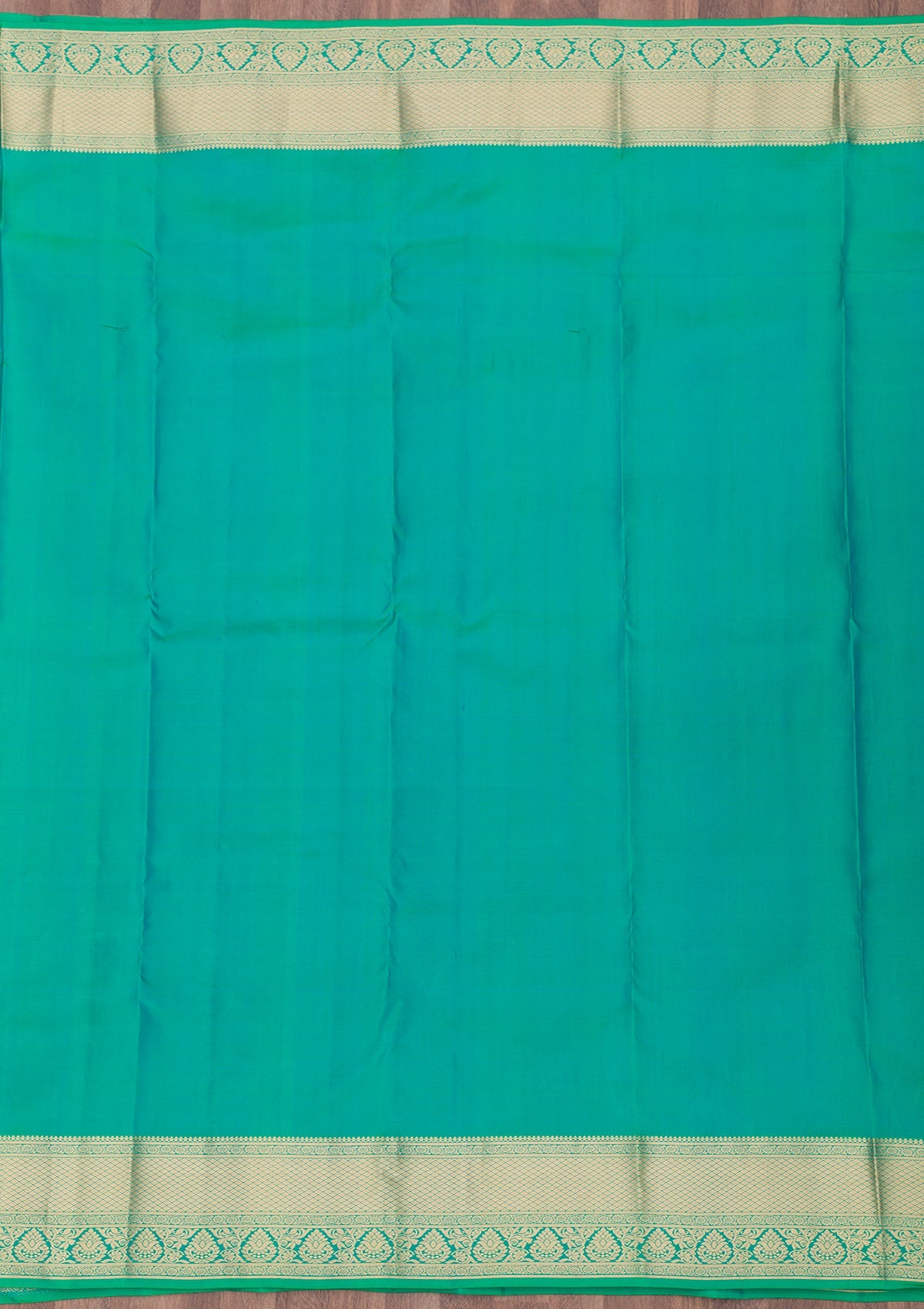 Rama Green Zariwork Pure Silk Saree-Koskii