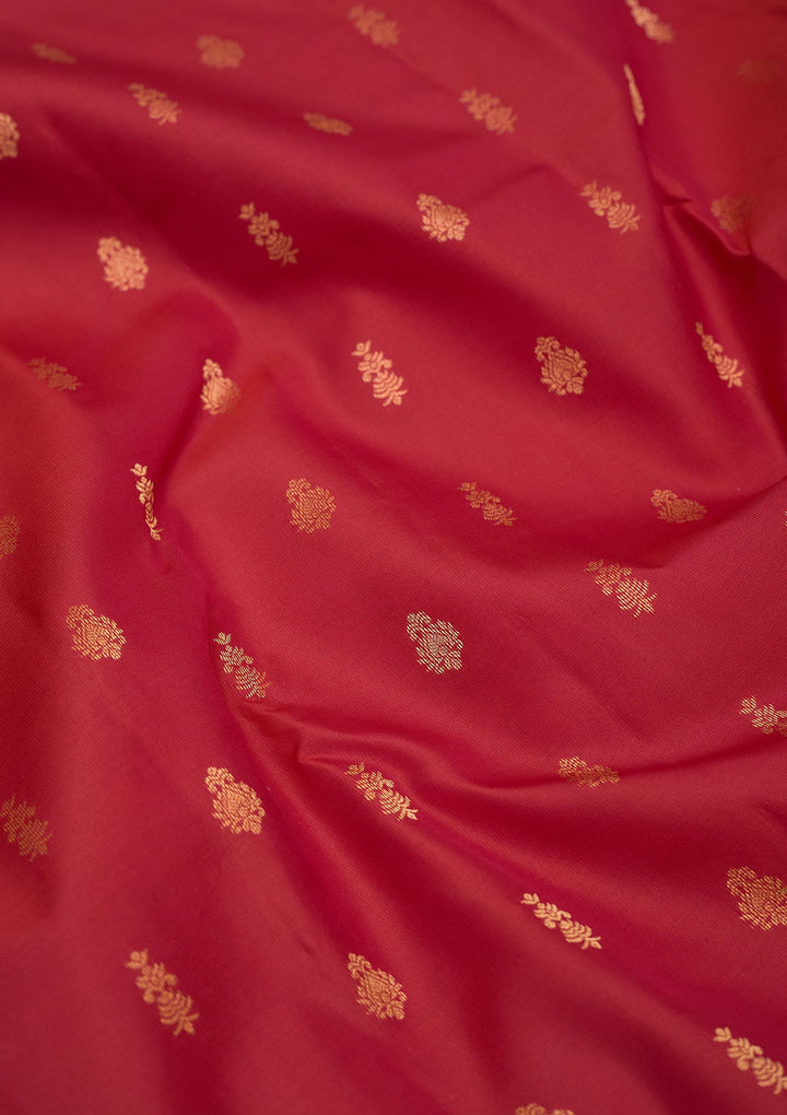Rani Pink Zariwork Pure Silk Saree-Koskii