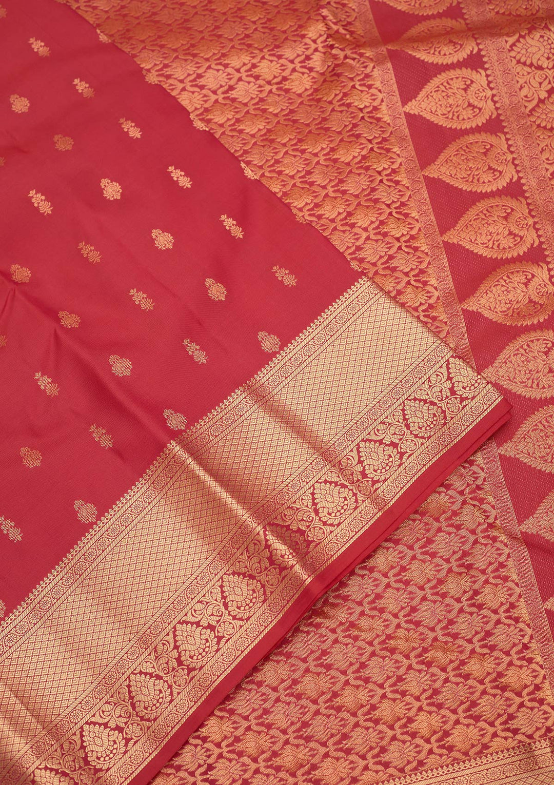 Rani Pink Zariwork Pure Silk Saree-Koskii