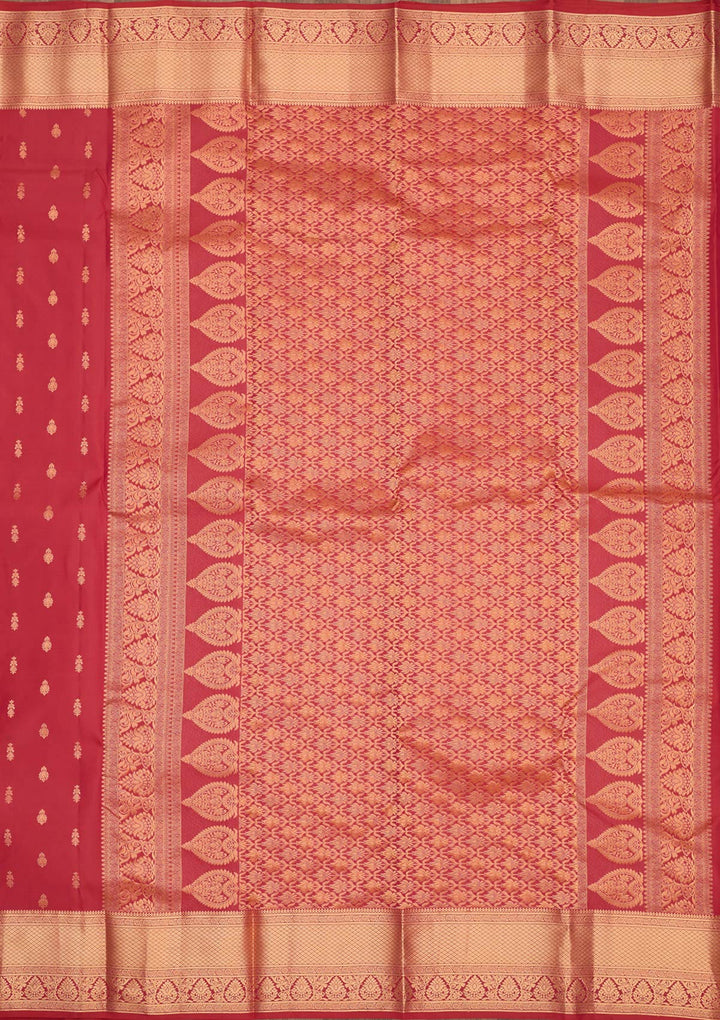 Rani Pink Zariwork Pure Silk Saree-Koskii