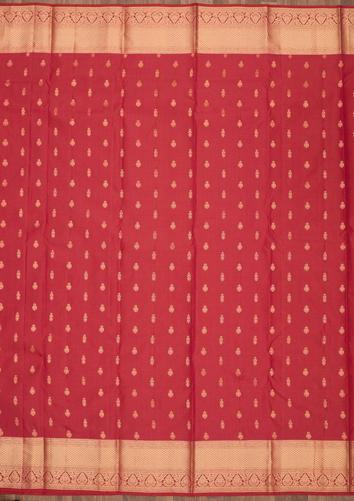 Rani Pink Zariwork Pure Silk Saree-Koskii