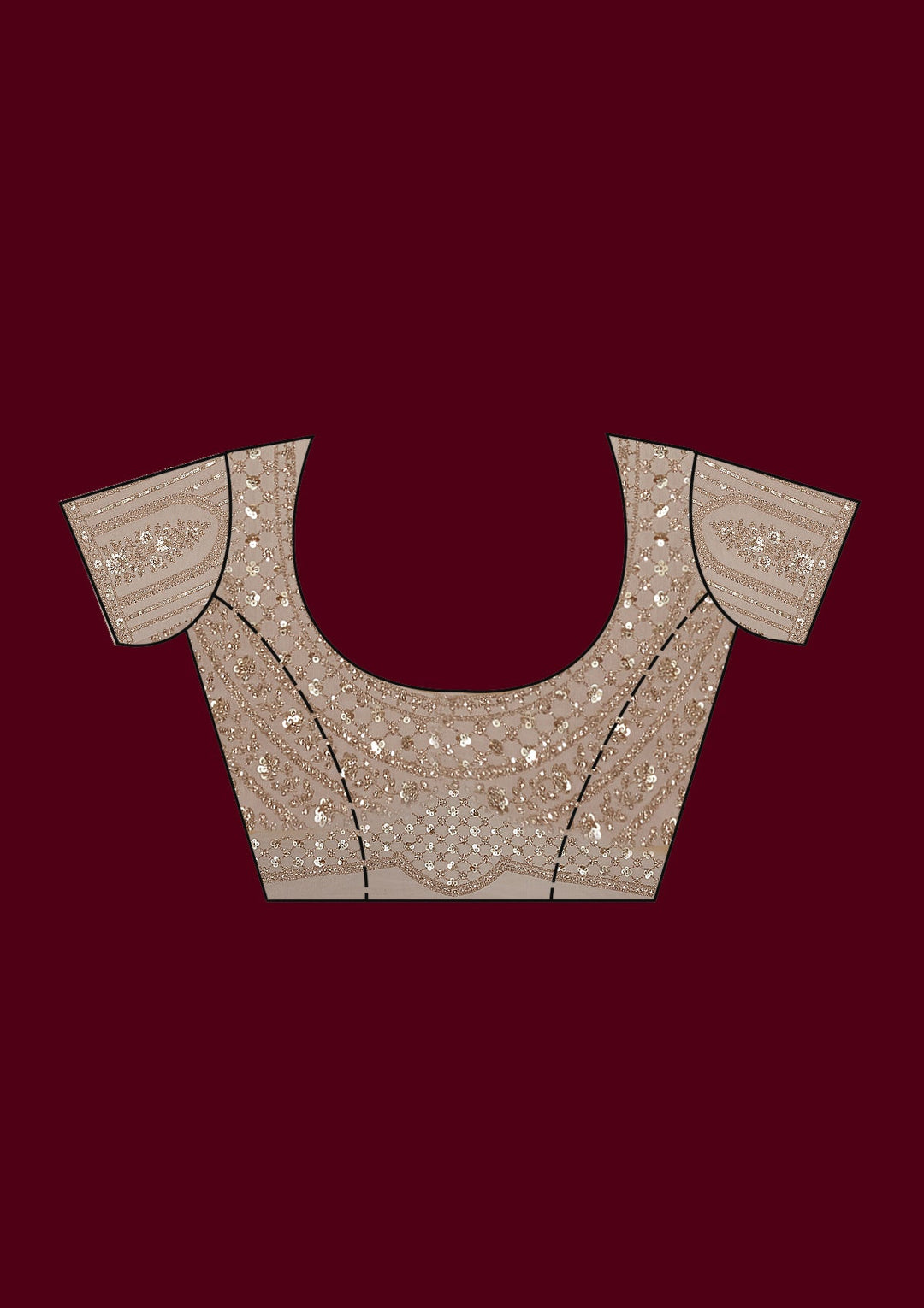 Baby Pink Zariwork Net Saree-Koskii