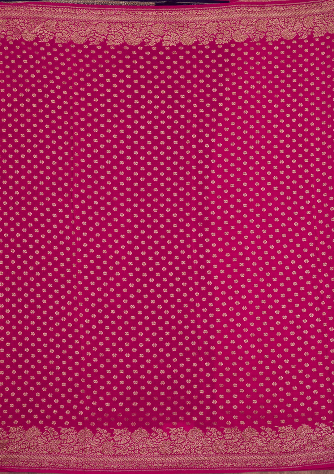 Navy Blue Zariwork Pure Silk Saree-Koskii