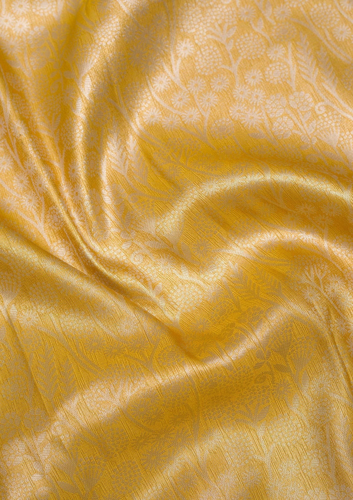 Yellow Zariwork Art Silk Saree