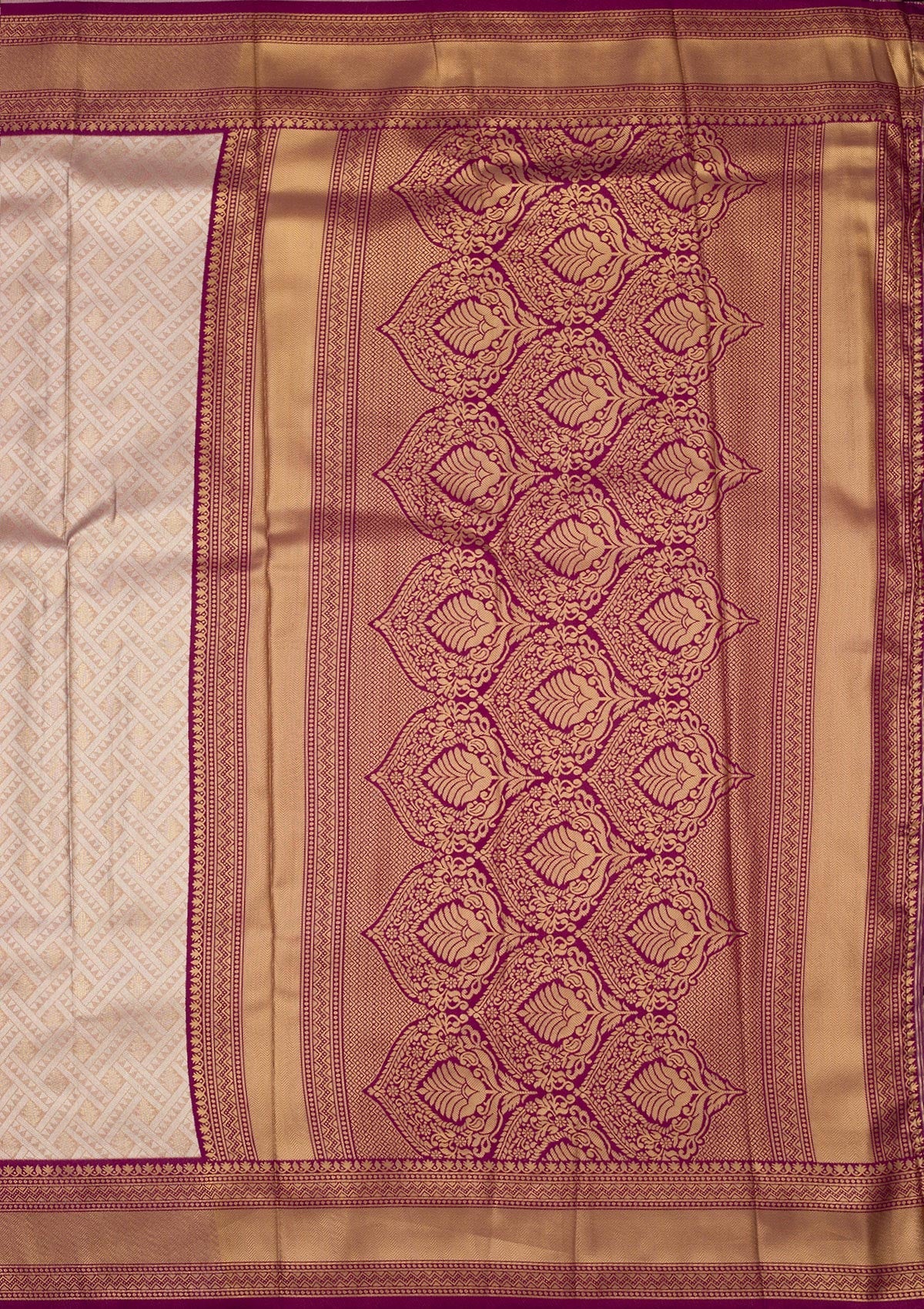 Lavender Zariwork Art Silk Saree-Koskii