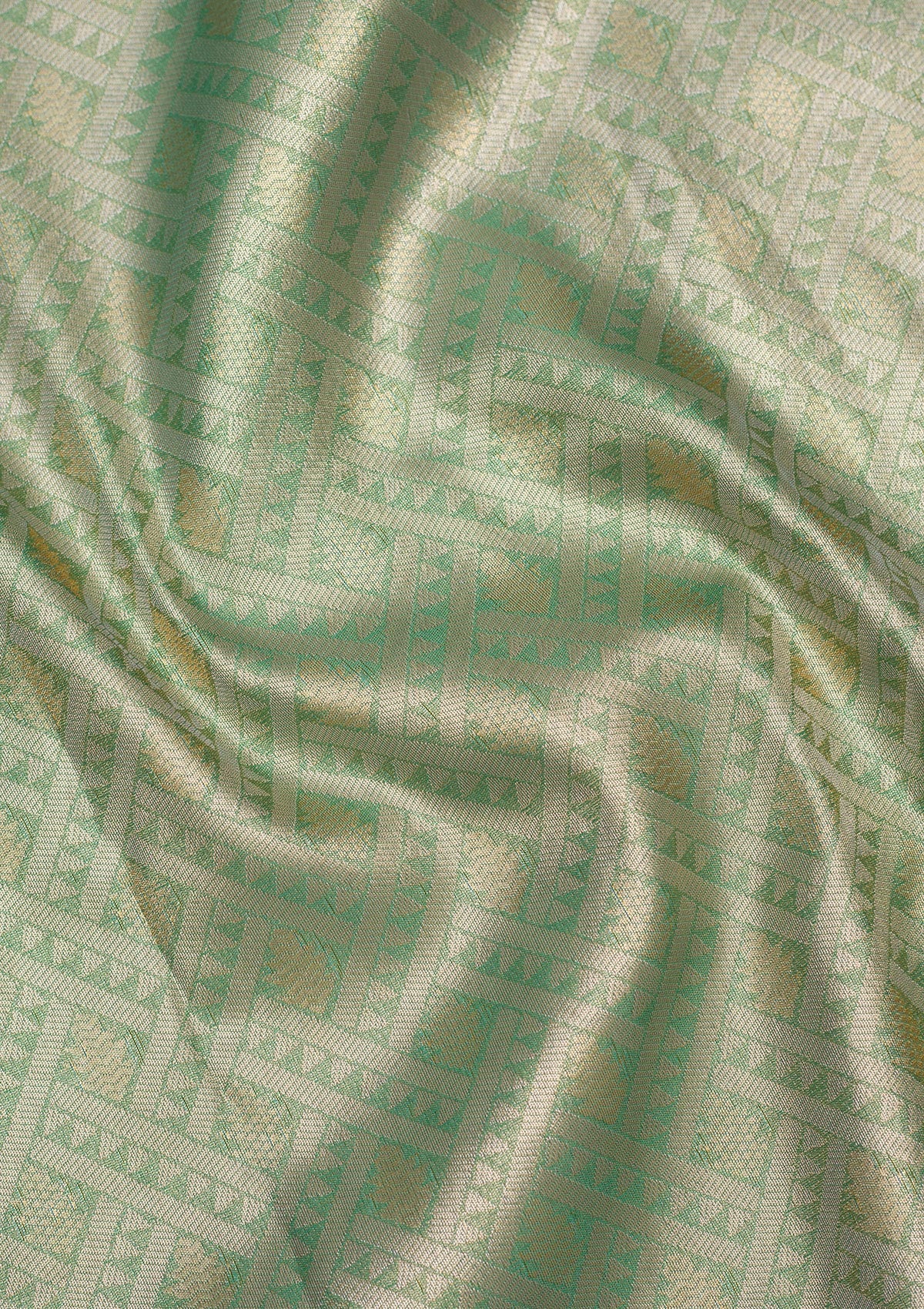 Sea Green Zariwork Art Silk Saree-Koskii