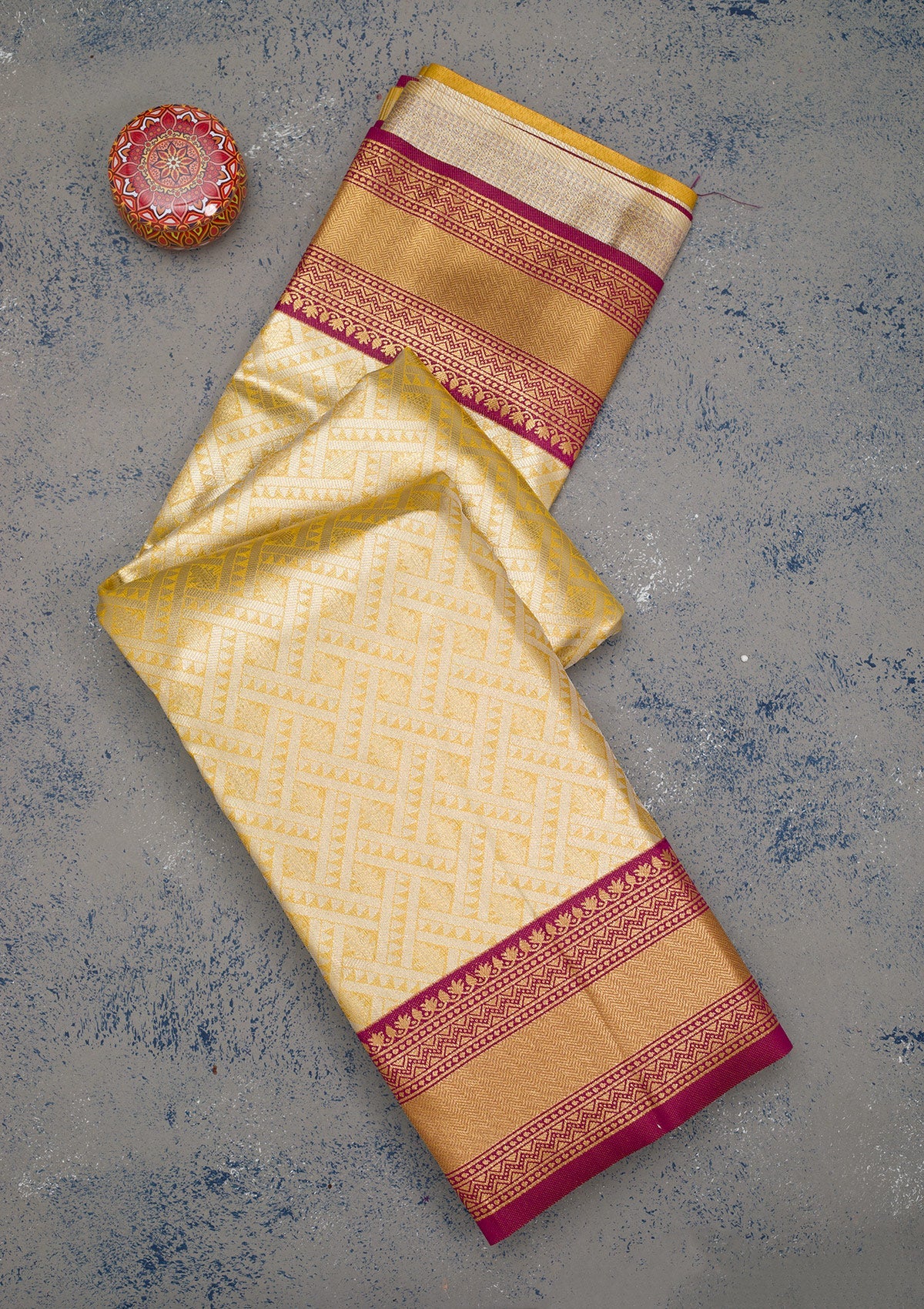 Lavender Zariwork Art Silk Saree-Koskii