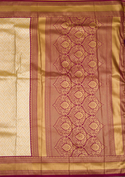 Yellow Zariwork Art Silk Saree-Koskii