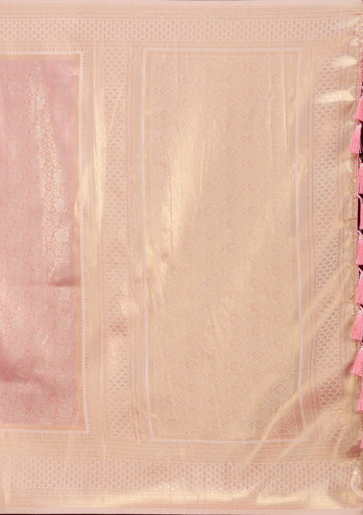 Pink Sequins Tissue Saree-Koskii