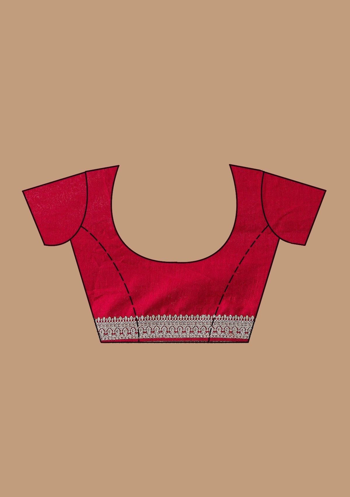 Rani Pink Stonework Soft Raw Silk Saree-koskii
