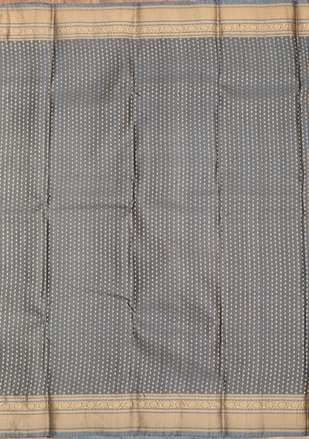 Grey Zariwork Pure Silk Saree-Koskii