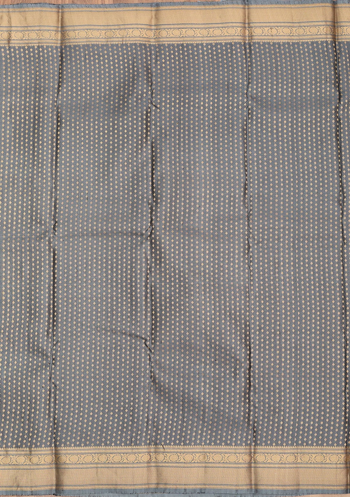 Grey Zariwork Pure Silk Saree-Koskii