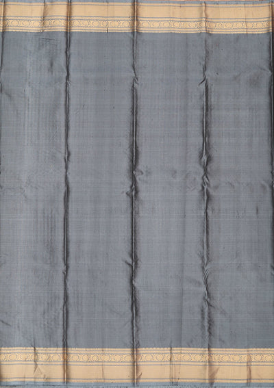 Grey Zariwork Pure Silk Saree-Koskii