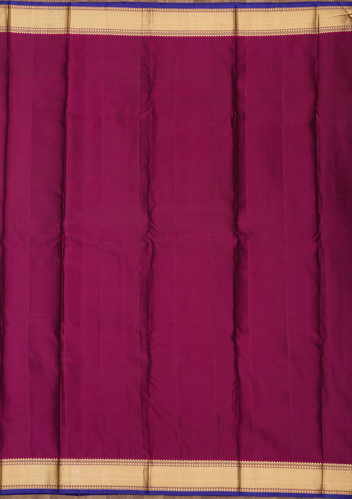 Bottle Green Zariwork Pure Silk Saree-Koskii