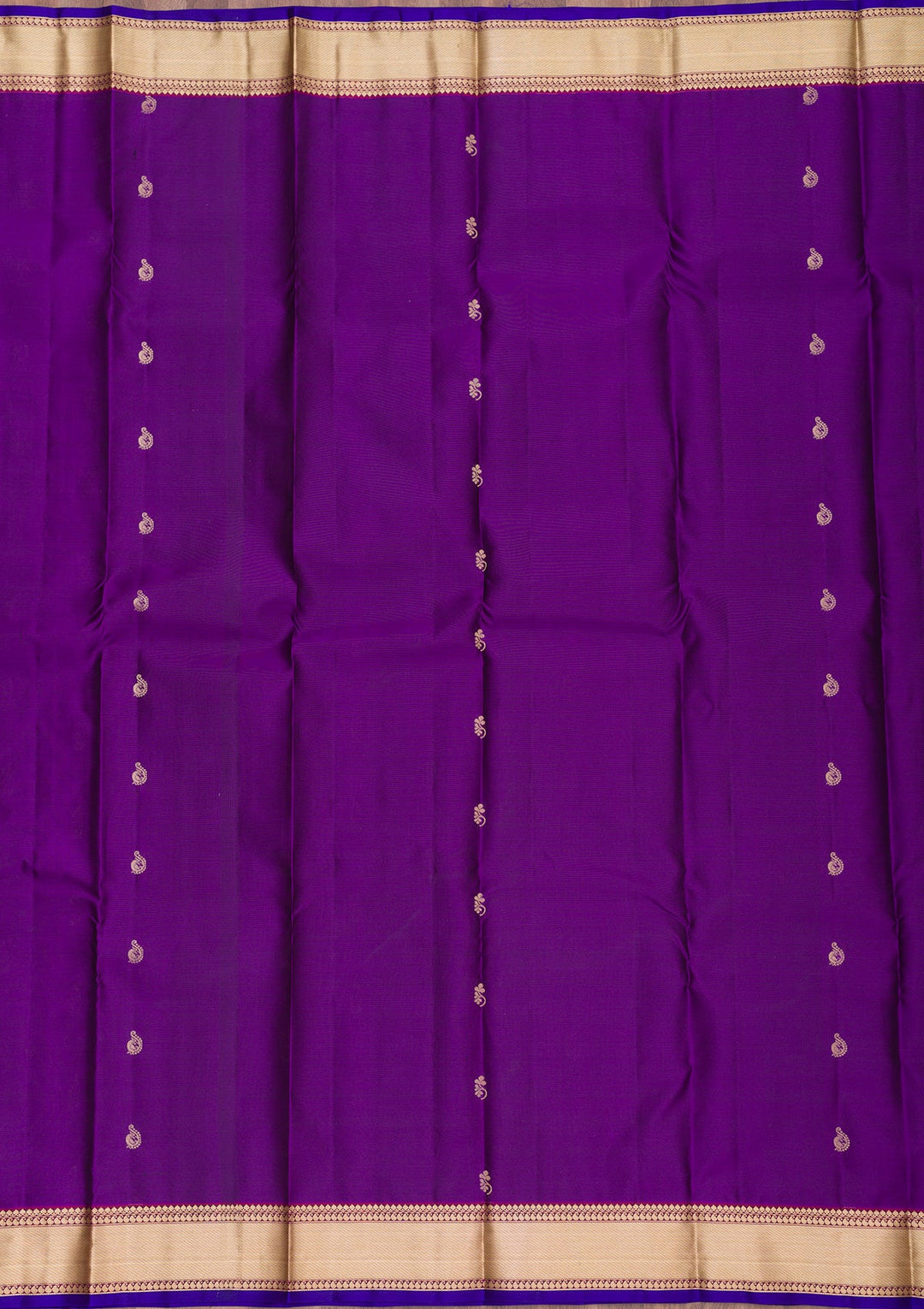 Purple Zariwork Pure Silk Saree-Koskii
