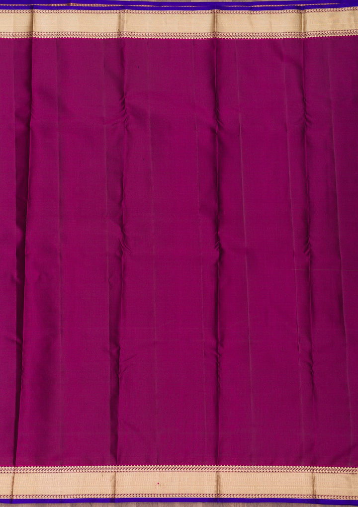 Purple Zariwork Pure Silk Saree-Koskii