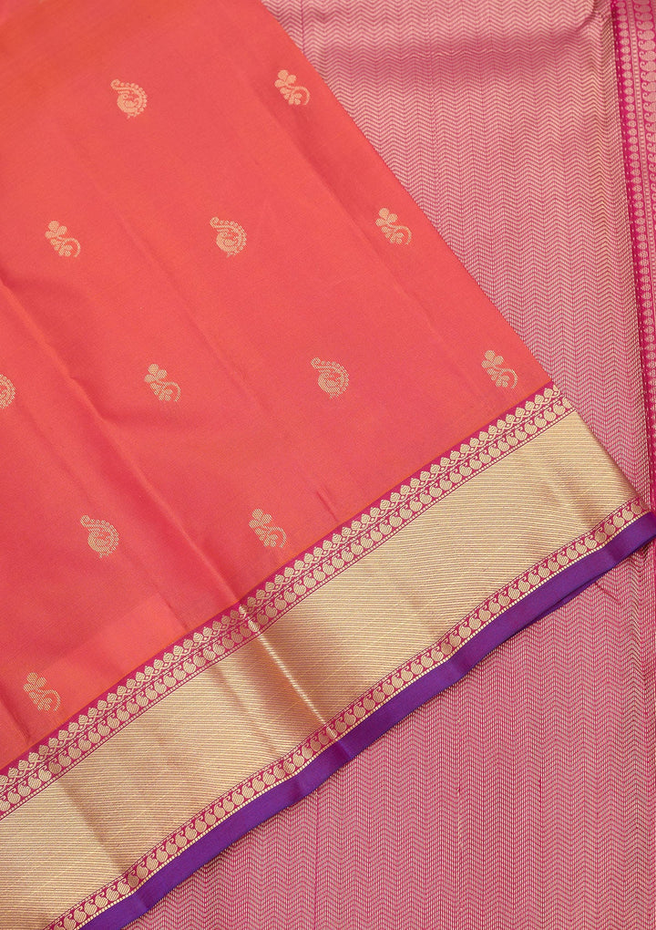 Red Zariwork Pure Silk Saree-Koskii
