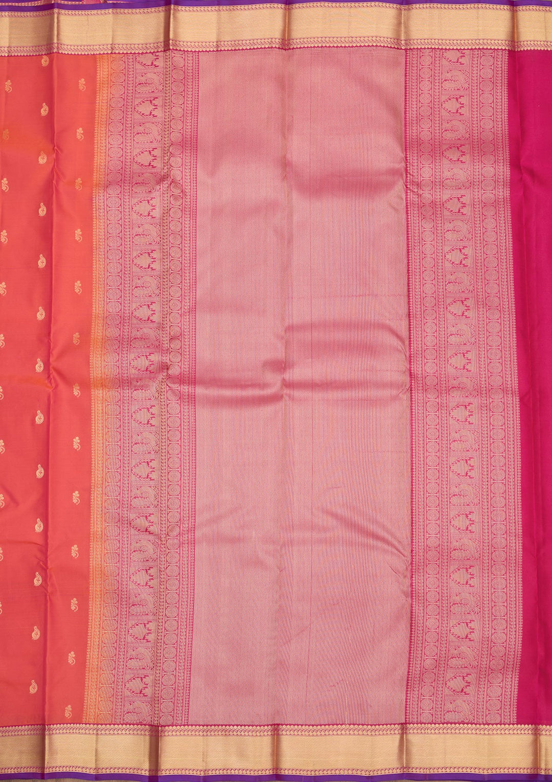 Red Zariwork Pure Silk Saree-Koskii