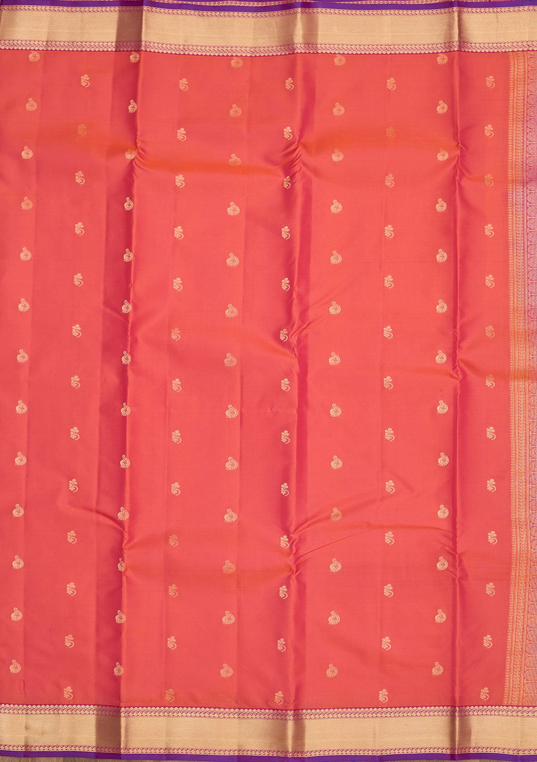 Red Zariwork Pure Silk Saree-Koskii