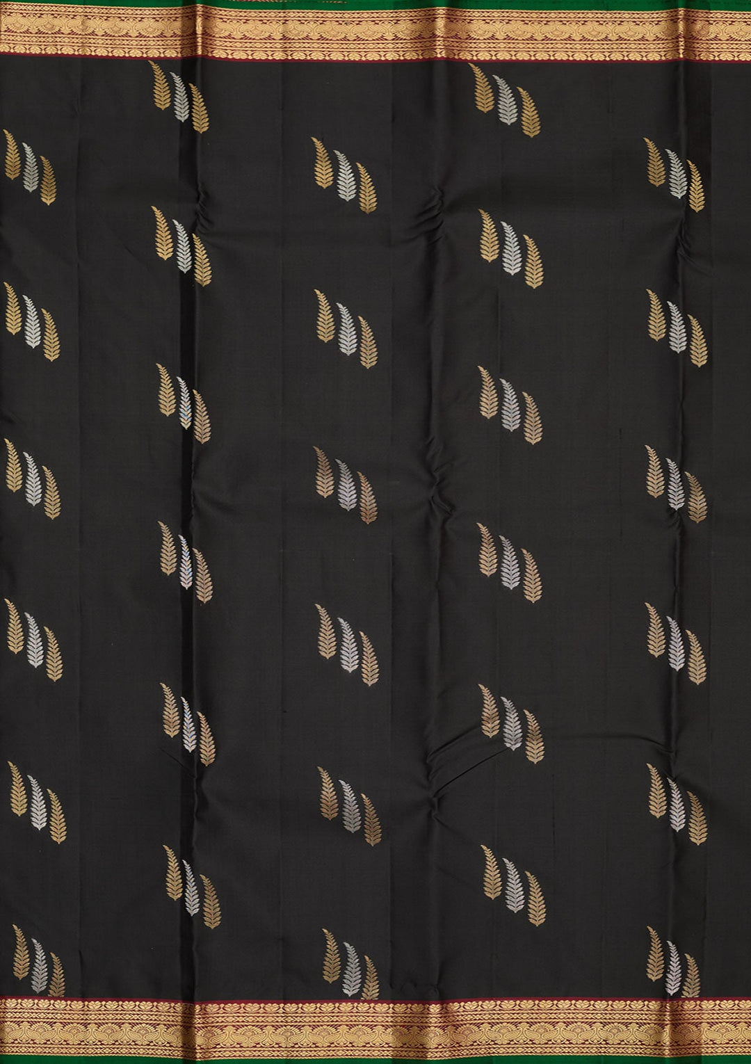 Black Zariwork Pure Silk Saree-Koskii