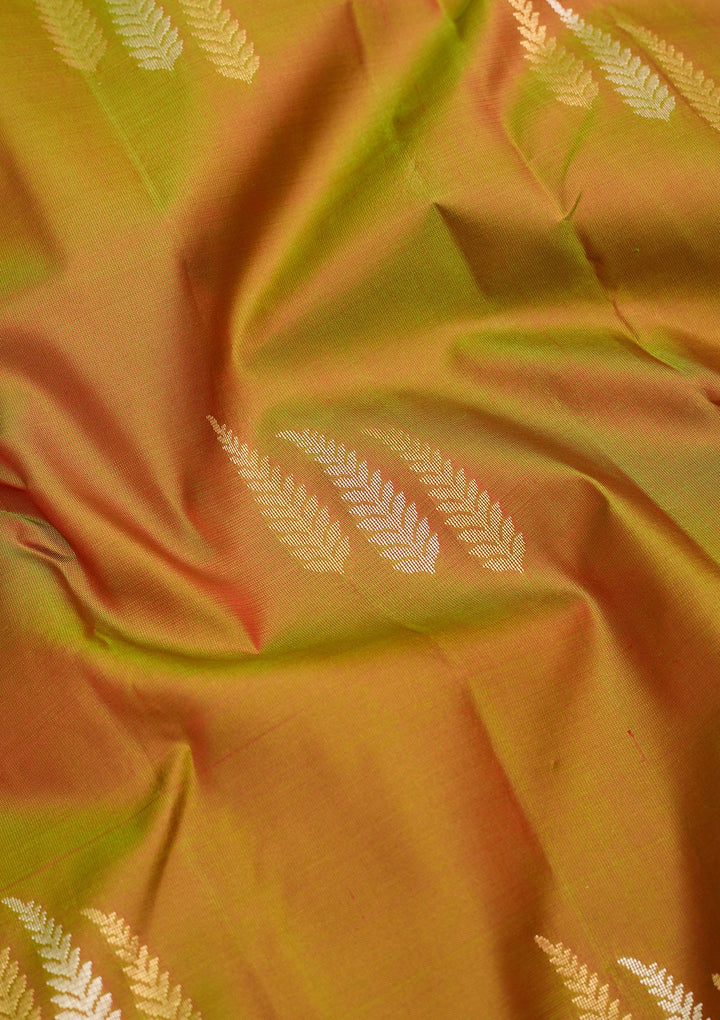 Mehendi Zariwork Pure Silk Saree-Koskii