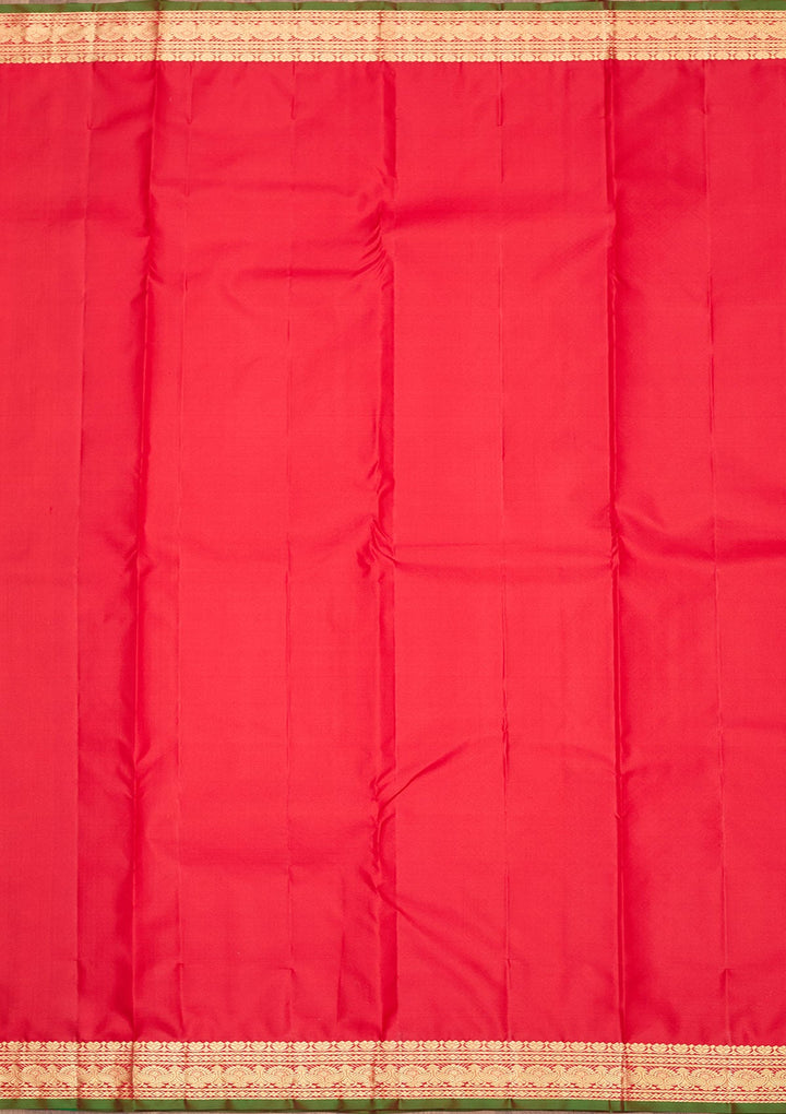 Mehendi Zariwork Pure Silk Saree-Koskii