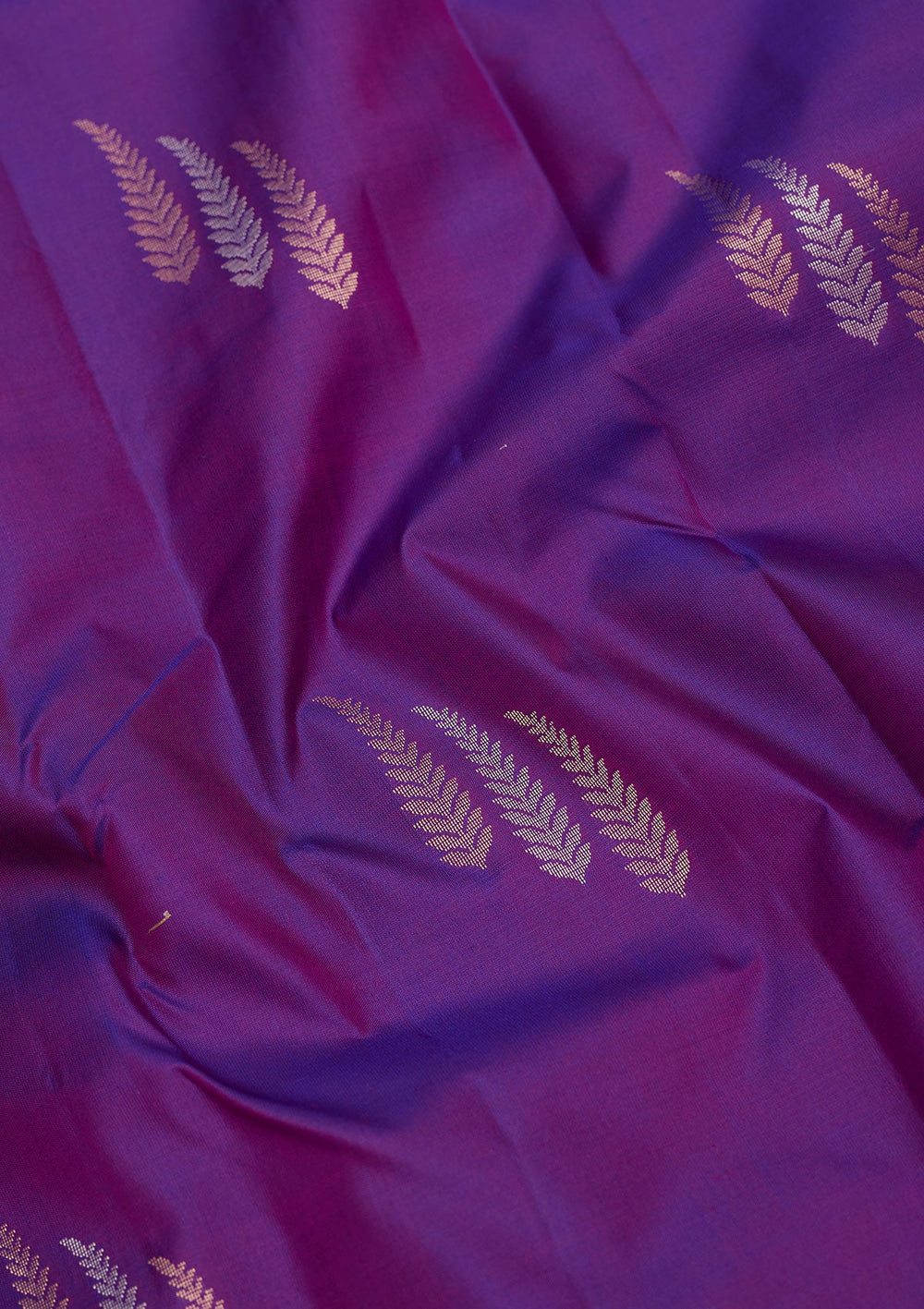 Purple Zariwork Pure Silk Saree-Koskii