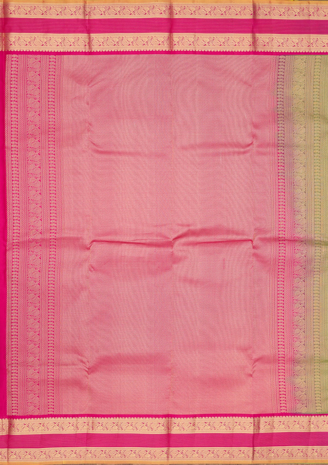 Rama Green Zariwork Pure Silk Saree-Koskii