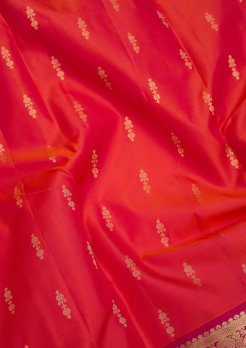 Red Zariwork Pure Silk Saree-Koskii
