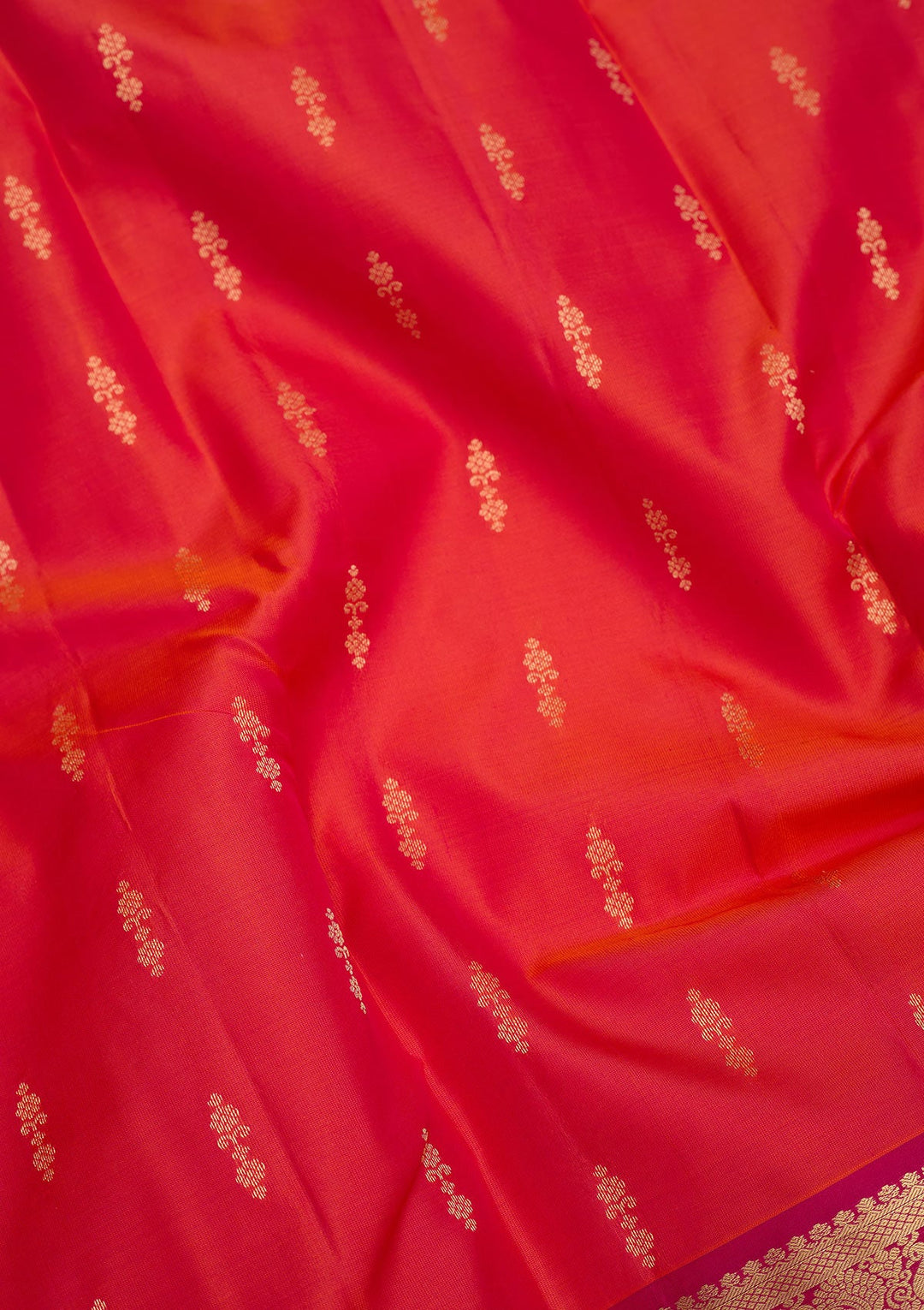 Red Zariwork Pure Silk Saree-Koskii